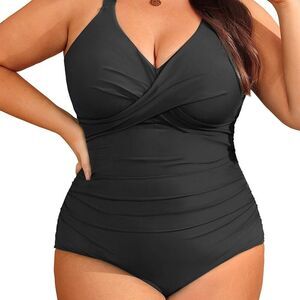 Womens 14W Plus Size One Piece Swimsuit for Women Tummy Control Bathingsuit
